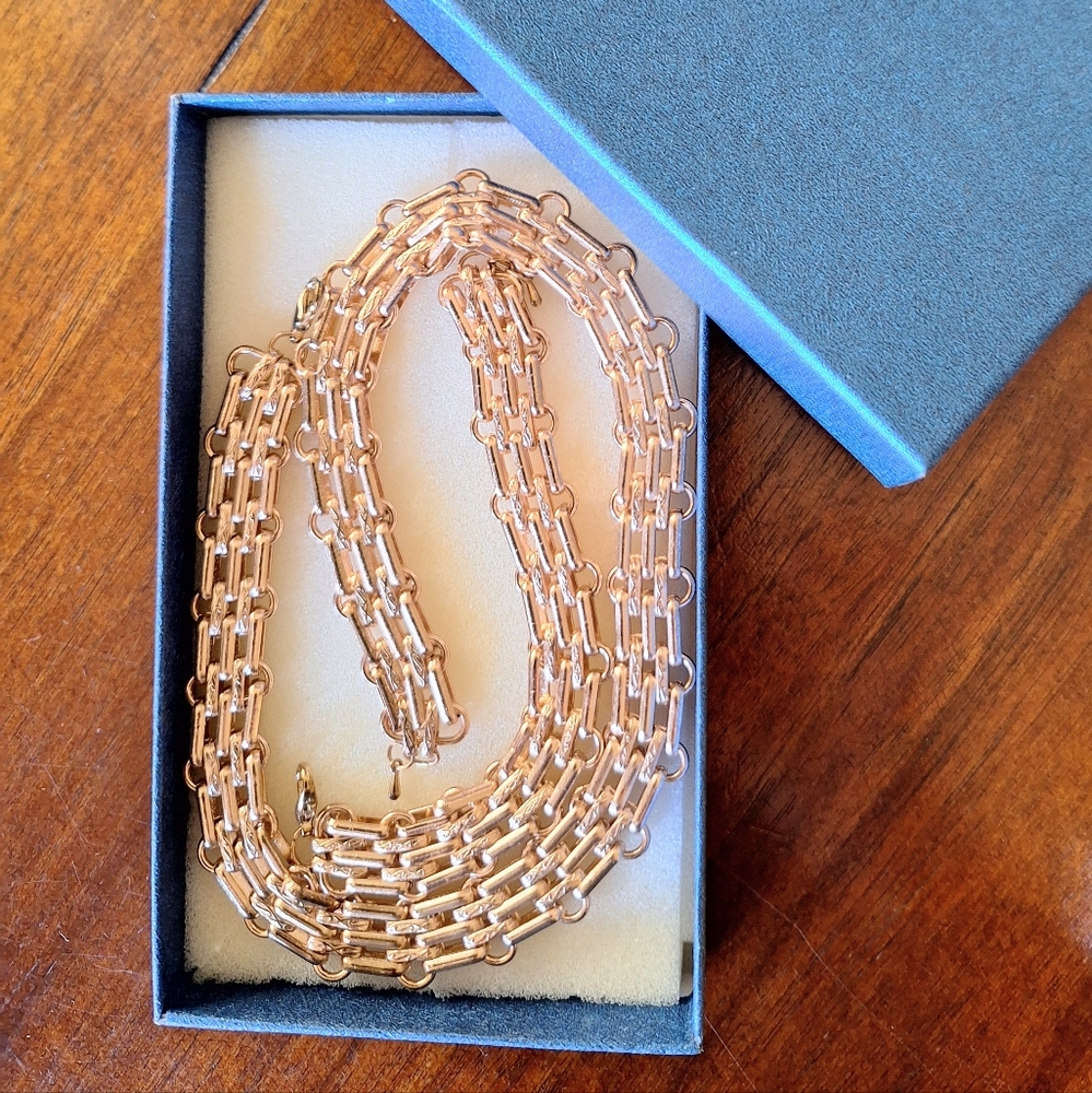 NWOT Light Rose Gold Chain set